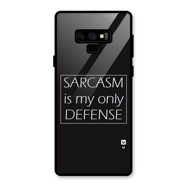 Sarcasm Defence Glass Back Case for Galaxy Note 9