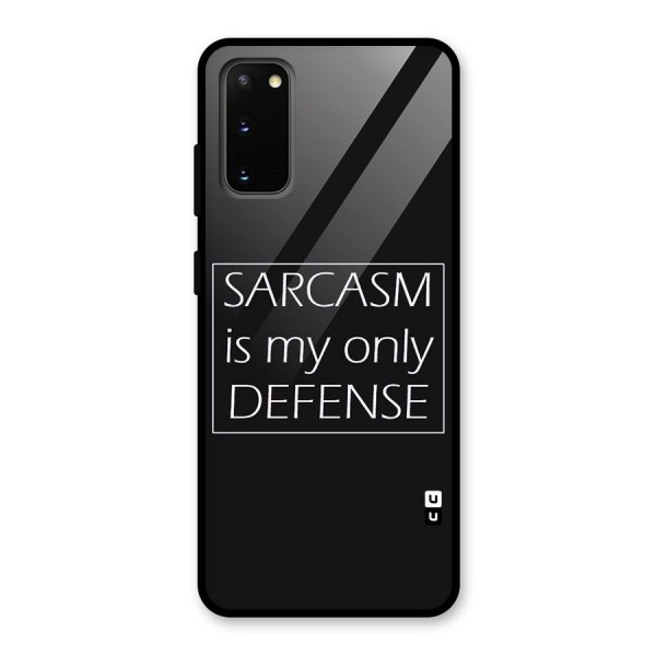 Sarcasm Defence Glass Back Case for Galaxy S20