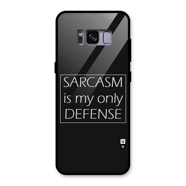 Sarcasm Defence Glass Back Case for Galaxy S8