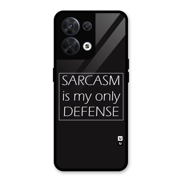 Sarcasm Defence Glass Back Case for Oppo Reno8 5G