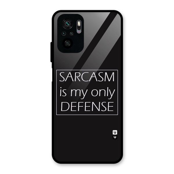 Sarcasm Defence Glass Back Case for Redmi Note 10