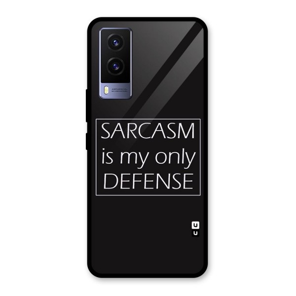 Sarcasm Defence Glass Back Case for Vivo V21e 5G