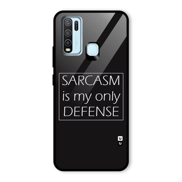 Sarcasm Defence Glass Back Case for Vivo Y30