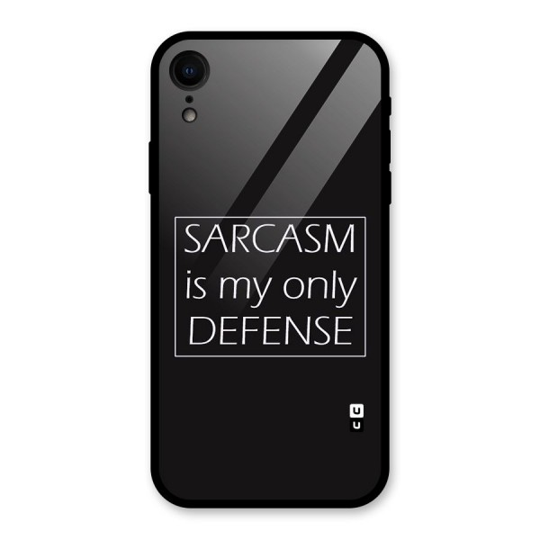 Sarcasm Defence Glass Back Case for XR