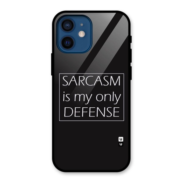 Sarcasm Defence Glass Back Case for iPhone 12 Mini