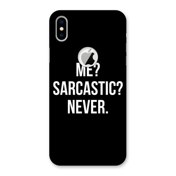 Sarcastic Quote Back Case for iPhone XS Logo Cut