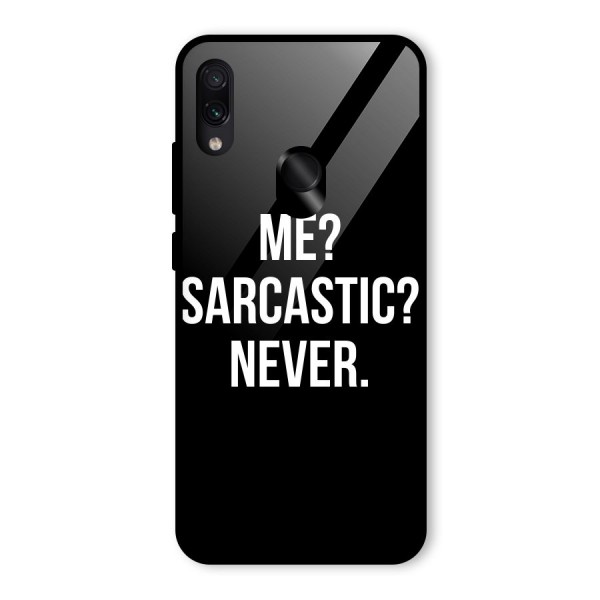 Sarcastic Quote Glass Back Case for Redmi Note 7