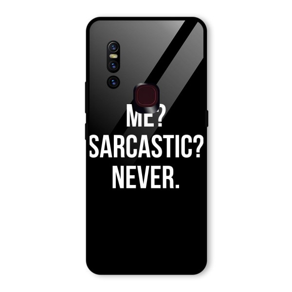 Sarcastic Quote Glass Back Case for Vivo V15