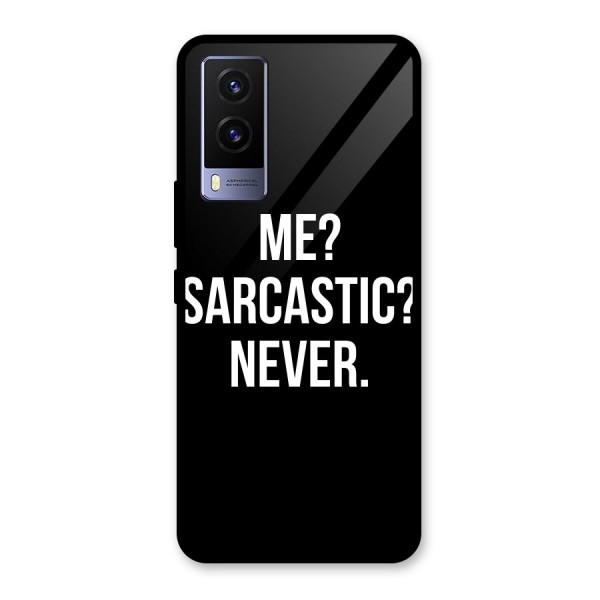 Sarcastic Quote Glass Back Case for Vivo V21e 5G