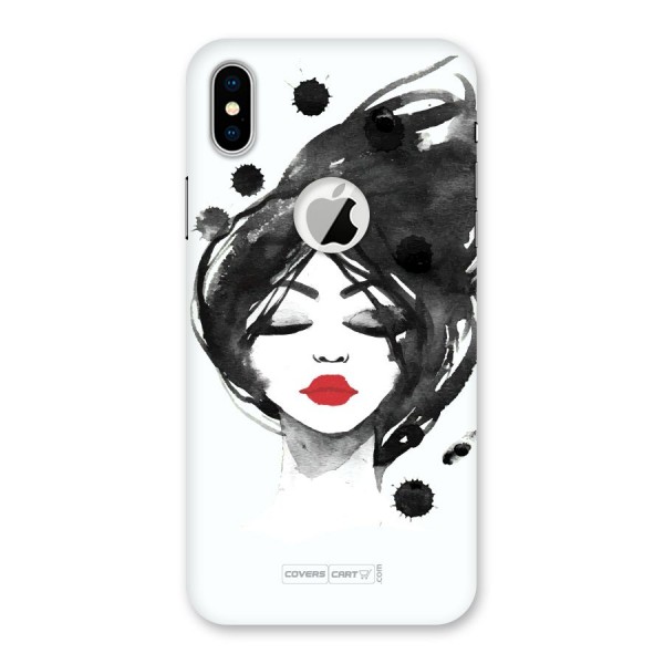 Sassy Girl Back Case for iPhone XS Logo Cut