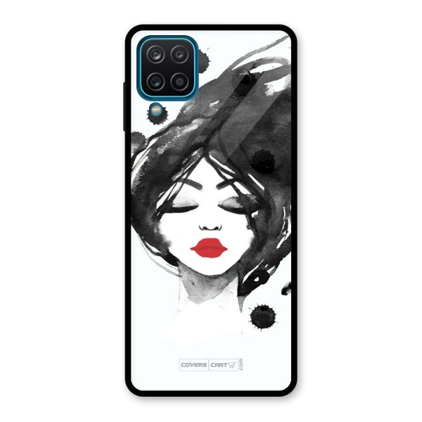 Sassy Girl Glass Back Case for Galaxy A12