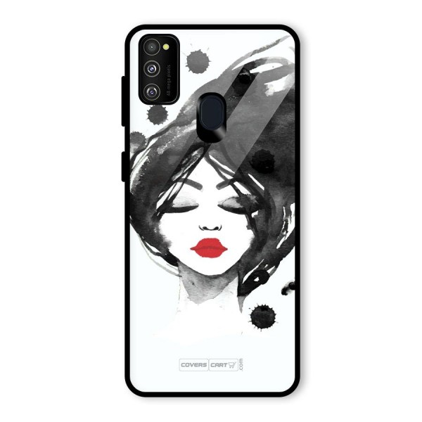 Sassy Girl Glass Back Case for Galaxy M21