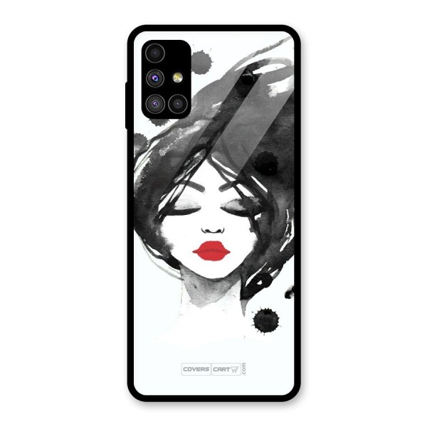 Sassy Girl Glass Back Case for Galaxy M51