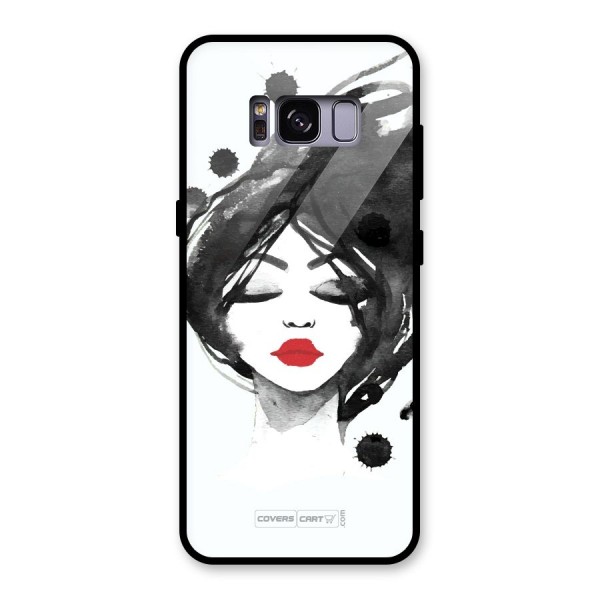 Sassy Girl Glass Back Case for Galaxy S8