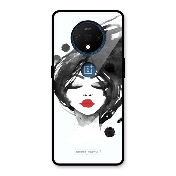 Sassy Girl Glass Back Case for OnePlus 7T