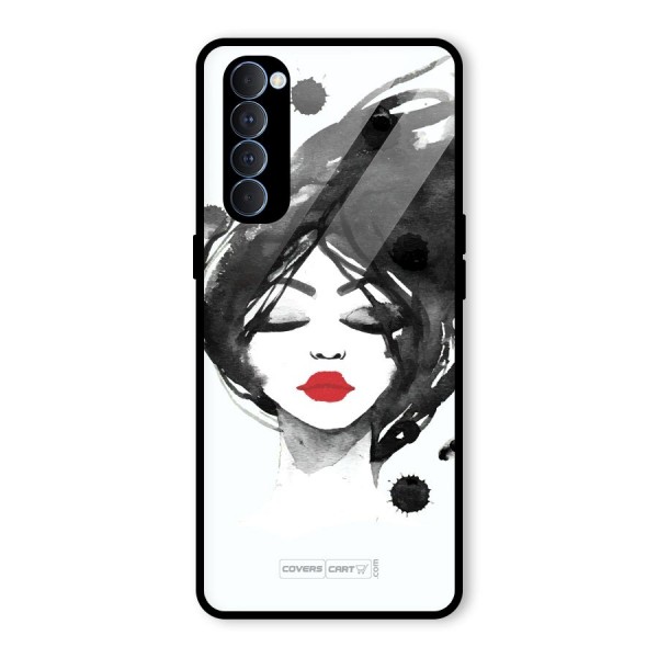 Sassy Girl Glass Back Case for Oppo Reno4 Pro