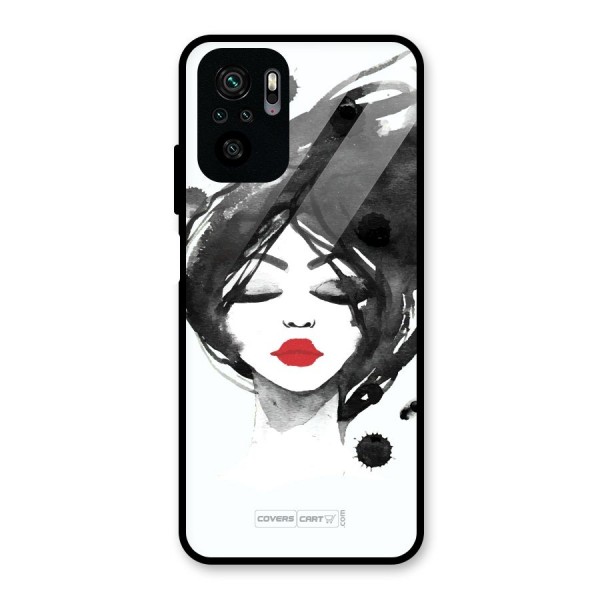 Sassy Girl Glass Back Case for Redmi Note 10