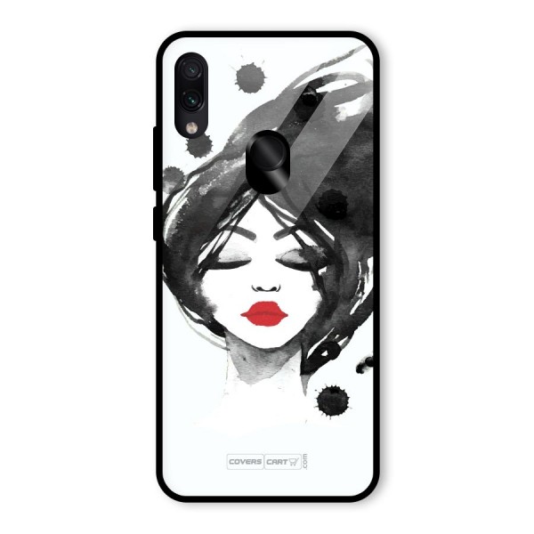 Sassy Girl Glass Back Case for Redmi Note 7