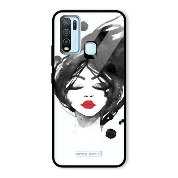 Sassy Girl Glass Back Case for Vivo Y30