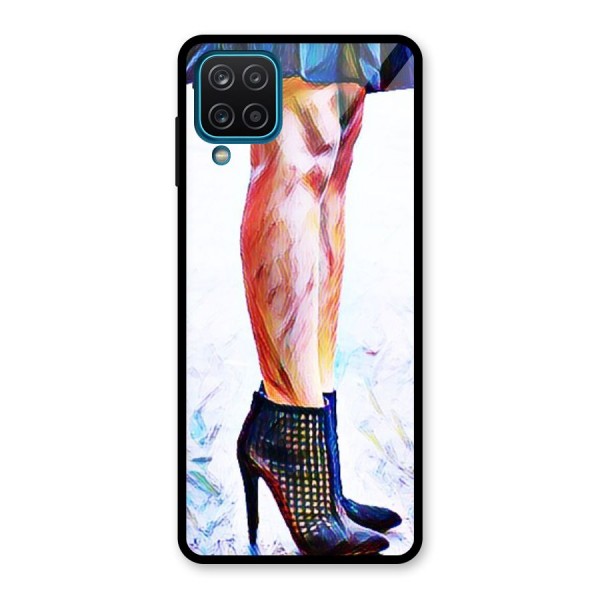 Sassy Heels Glass Back Case for Galaxy A12