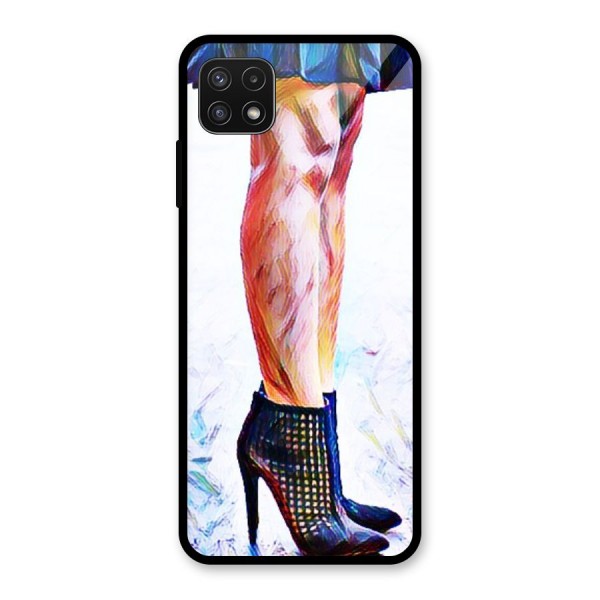 Sassy Heels Glass Back Case for Galaxy A22 5G