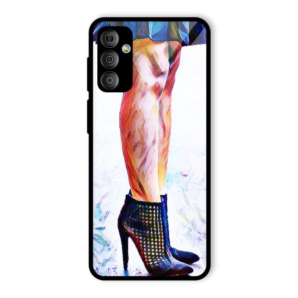 Sassy Heels Glass Back Case for Galaxy F23