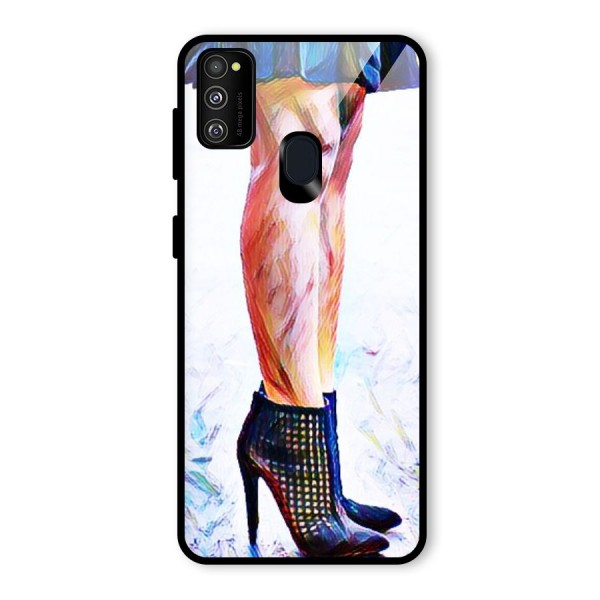 Sassy Heels Glass Back Case for Galaxy M21