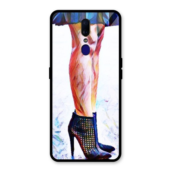 Sassy Heels Glass Back Case for Oppo F11