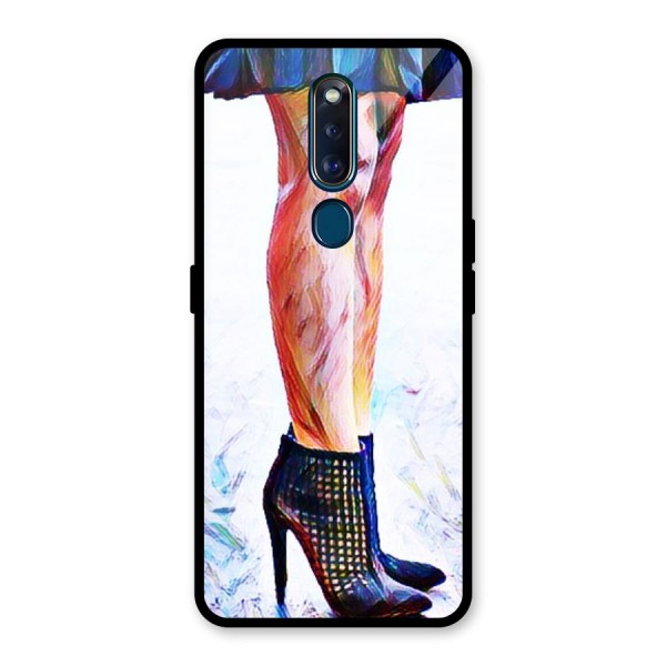 Sassy Heels Glass Back Case for Oppo F11 Pro