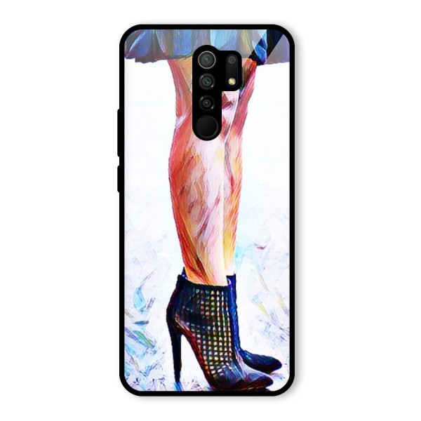 Sassy Heels Glass Back Case for Redmi 9 Prime