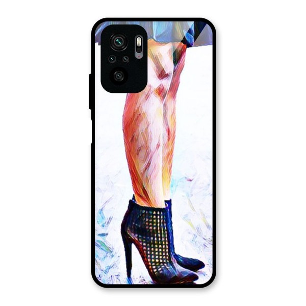 Sassy Heels Glass Back Case for Redmi Note 10