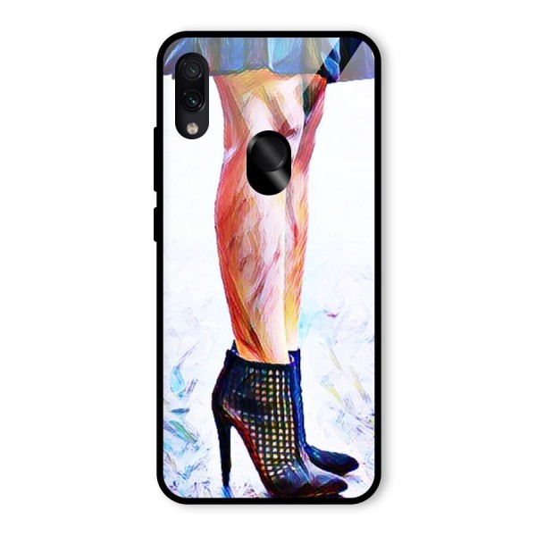 Sassy Heels Glass Back Case for Redmi Note 7