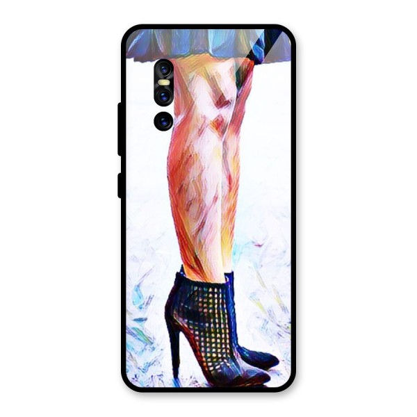 Sassy Heels Glass Back Case for Vivo V15 Pro