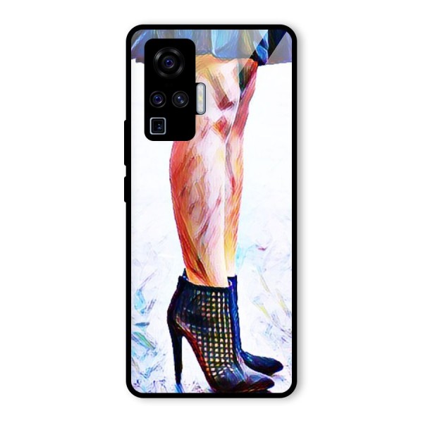 Sassy Heels Glass Back Case for Vivo X50 Pro