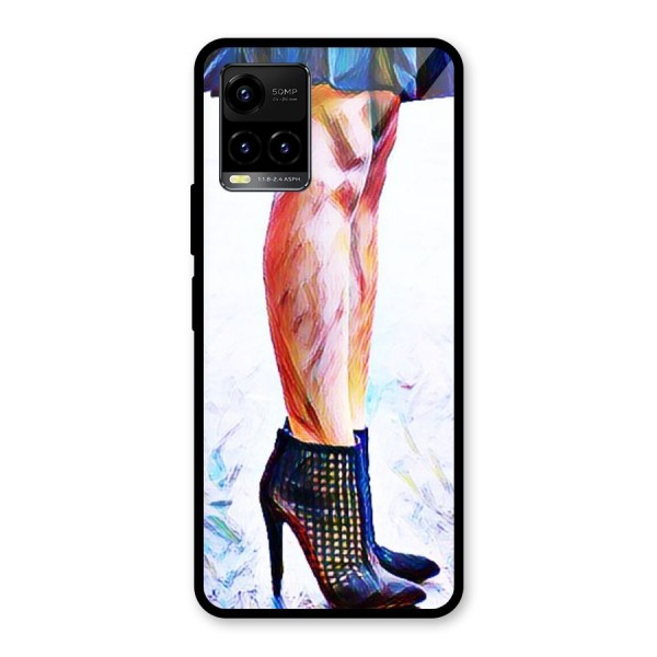 Sassy Heels Glass Back Case for Vivo Y21 2021