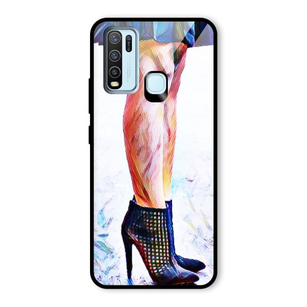 Sassy Heels Glass Back Case for Vivo Y30