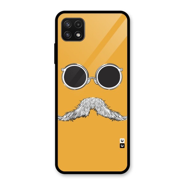 Sassy Mustache Glass Back Case for Galaxy A22 5G