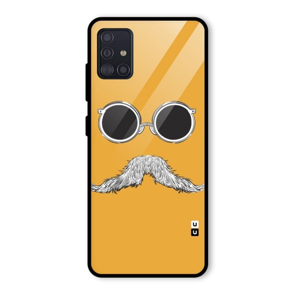 Sassy Mustache Glass Back Case for Galaxy A51