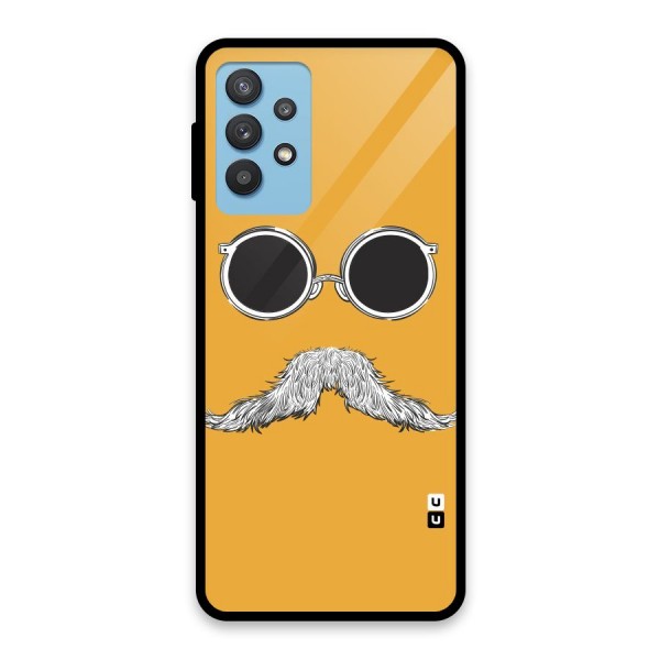 Sassy Mustache Glass Back Case for Galaxy M32 5G