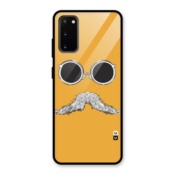 Sassy Mustache Glass Back Case for Galaxy S20