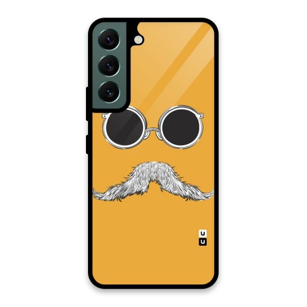 Sassy Mustache Glass Back Case for Galaxy S22 5G