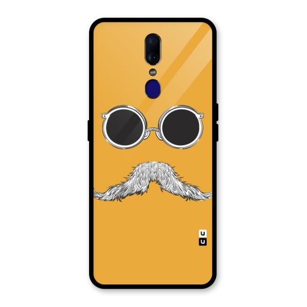 Sassy Mustache Glass Back Case for Oppo F11