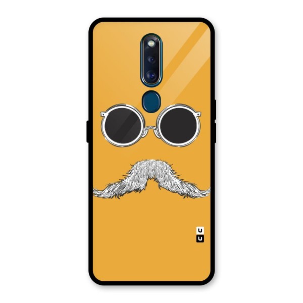 Sassy Mustache Glass Back Case for Oppo F11 Pro