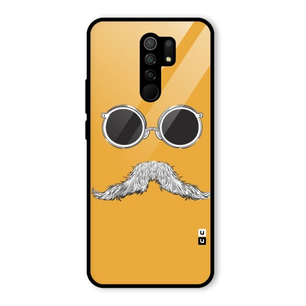 Sassy Mustache Glass Back Case for Redmi 9 Prime