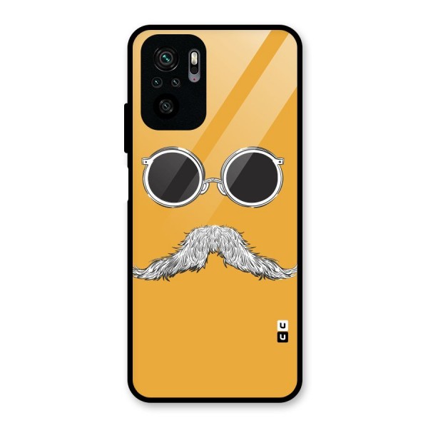 Sassy Mustache Glass Back Case for Redmi Note 10