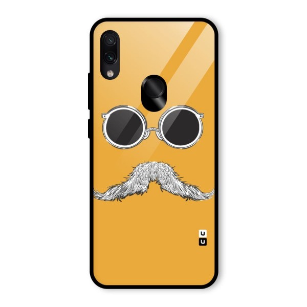 Sassy Mustache Glass Back Case for Redmi Note 7S