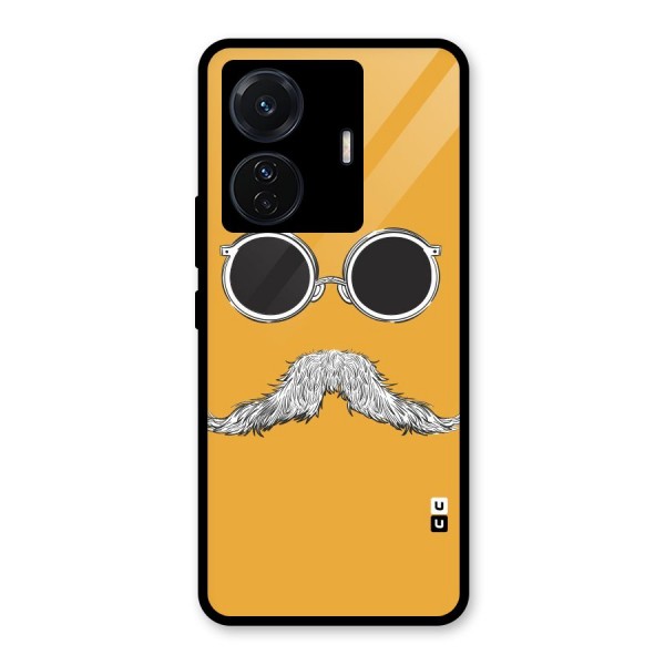 Sassy Mustache Glass Back Case for Vivo T1 Pro