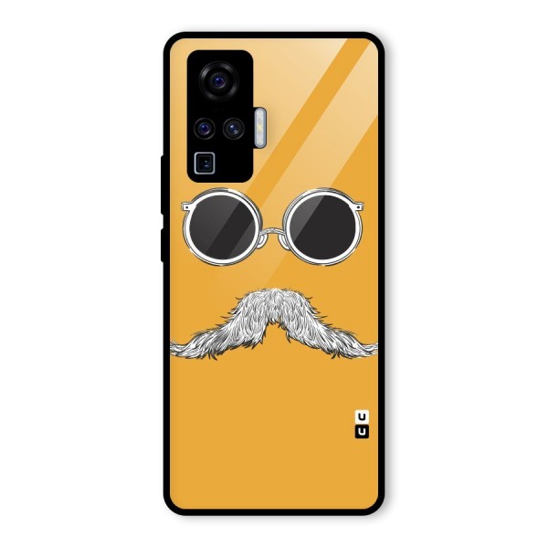 Sassy Mustache Glass Back Case for Vivo X50 Pro