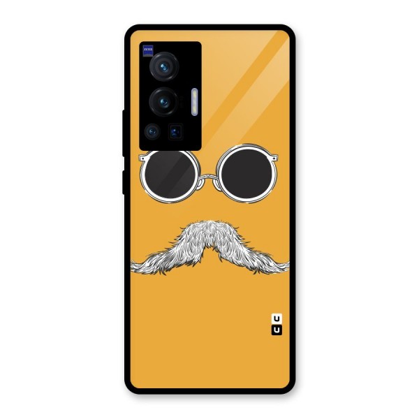 Sassy Mustache Glass Back Case for Vivo X70 Pro