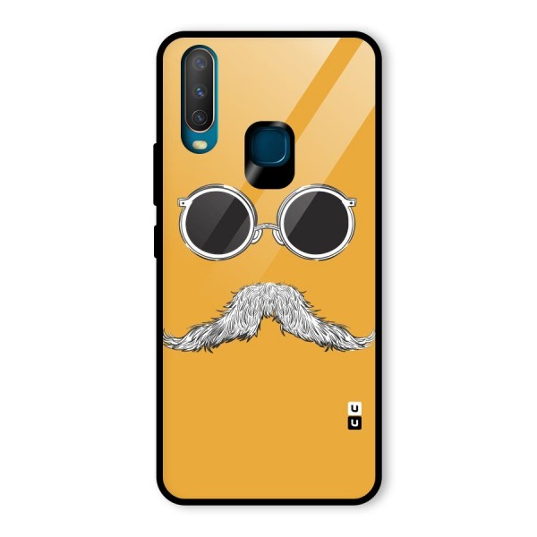 Sassy Mustache Glass Back Case for Vivo Y12